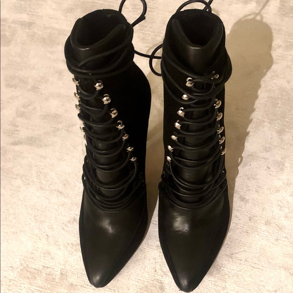 IRO Lace Up Leather Heeled Boots